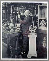 Porter with garden telescope